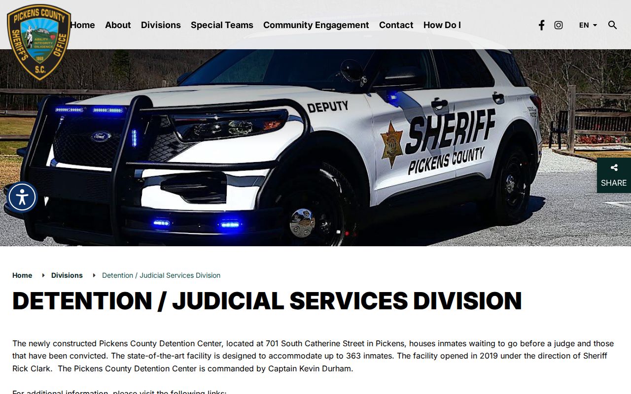 Easley warrant custody and bond questions may involve Pickens County detention