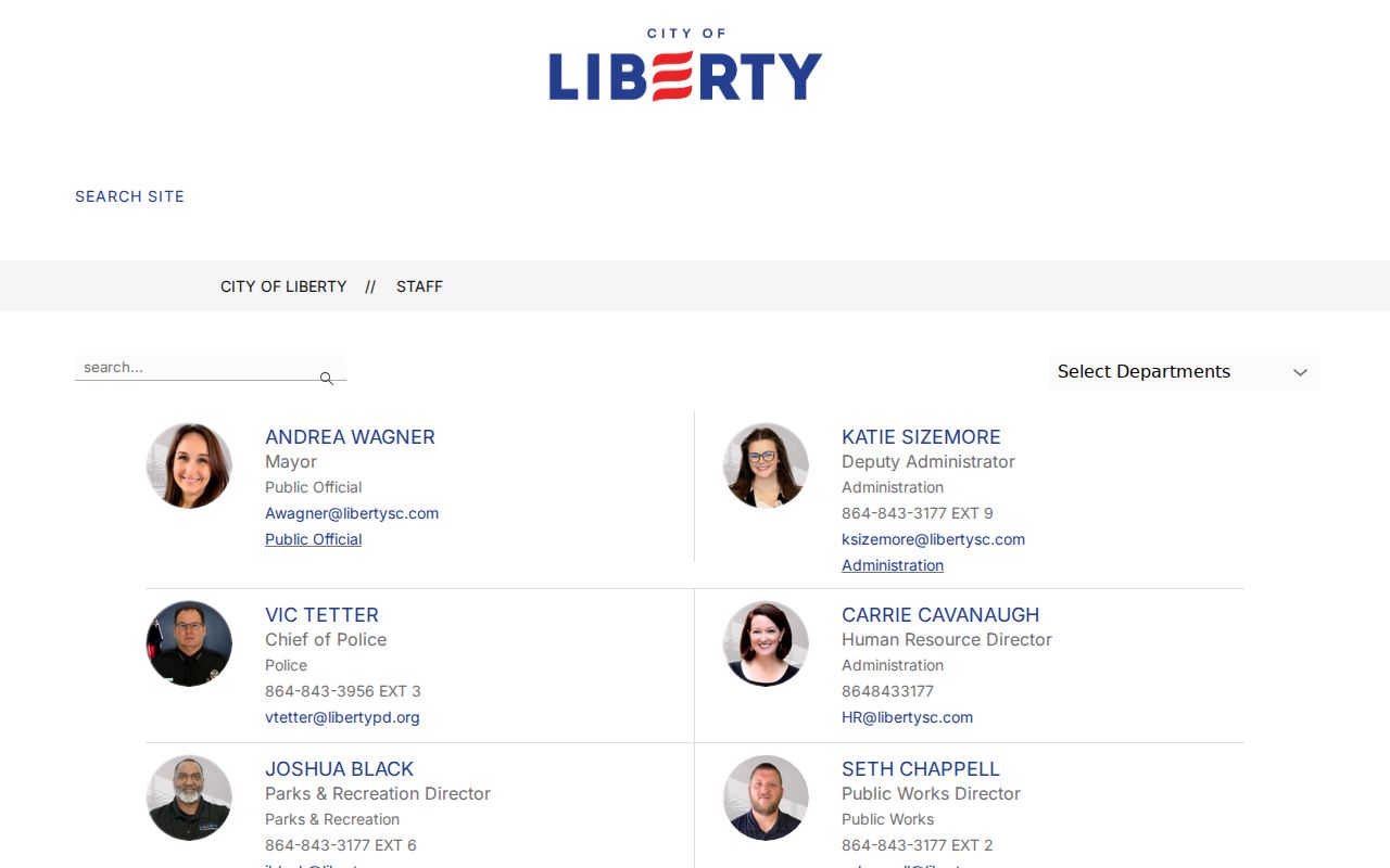 Liberty Police contact route for Liberty warrant service and police records
